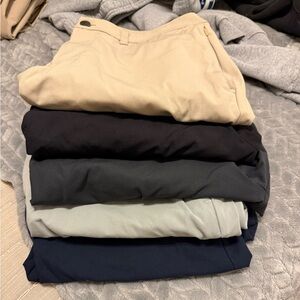 Five Lululemon ABC slim fit trouser pants 32x32